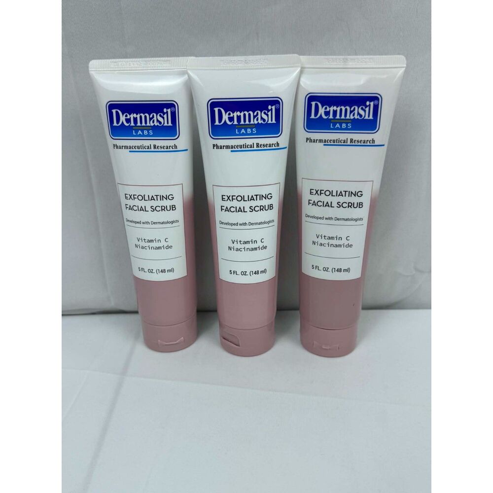 3 Exfoliating Facial Scrub Vitamin C Niacinamide 5 fl oz each,